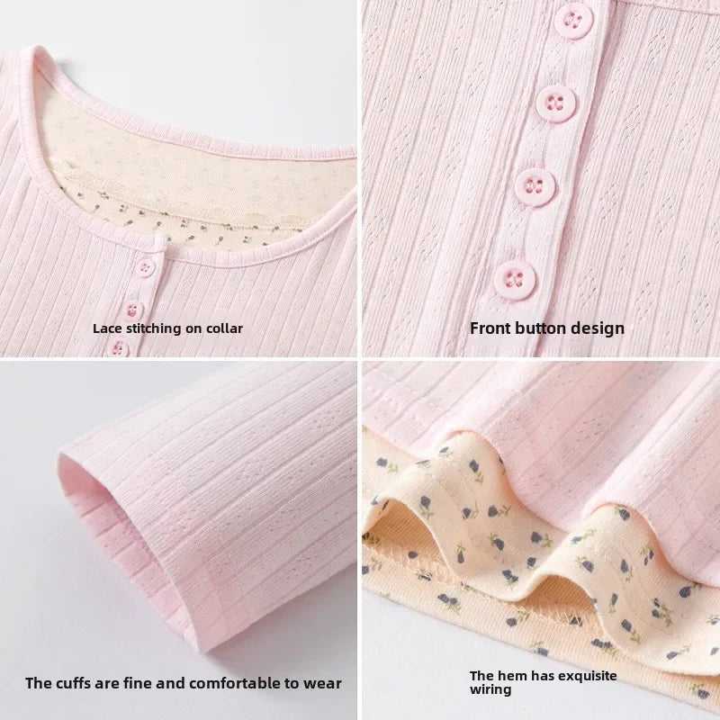 ✧ New Women’s Long Sleeve T-shirt U Collar Spring and Autumn Slim Top French Style Women’s Wear with Fake Two Lace Edge Y2K Top ✧